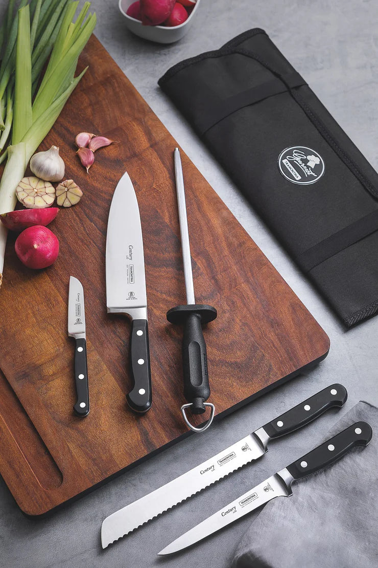 Century Paring Knife Straight Blade with Forged Handle Black 76mm