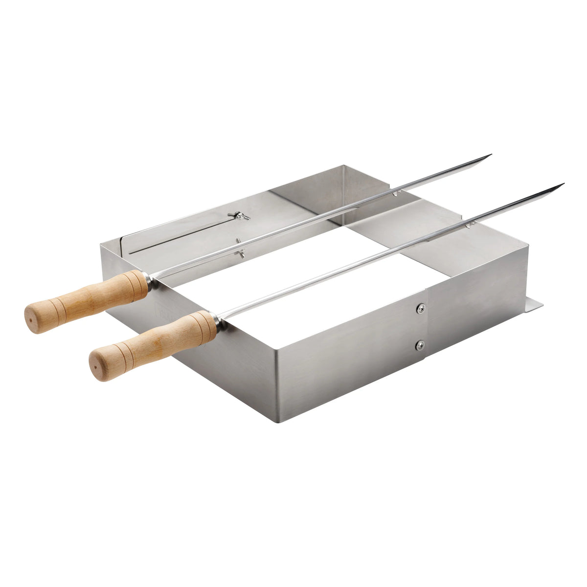 Heavy Duty Stainless Steel Skewer Wood Handle 950mm