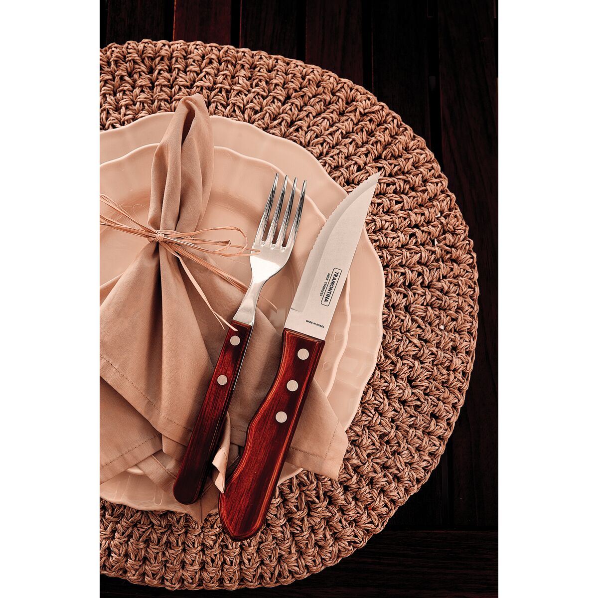 Polywood Jumbo Fork Red Handle 215mm