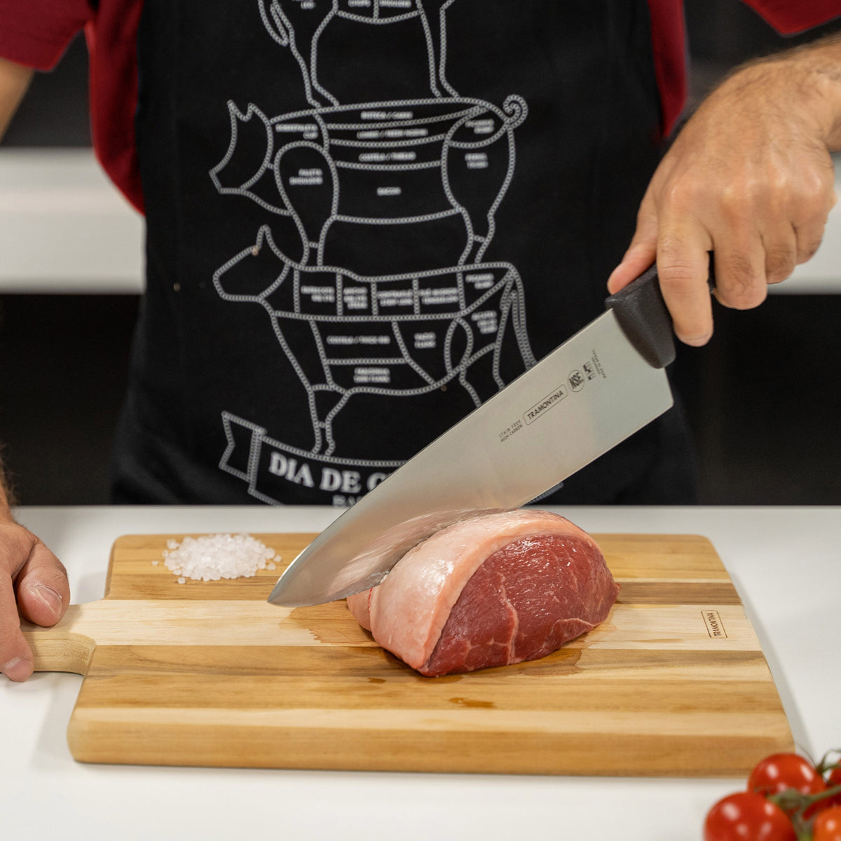 Tramontina Professional Master Black Cooks Knife Lifestyle Tomkin Australia Hospitality Supplies