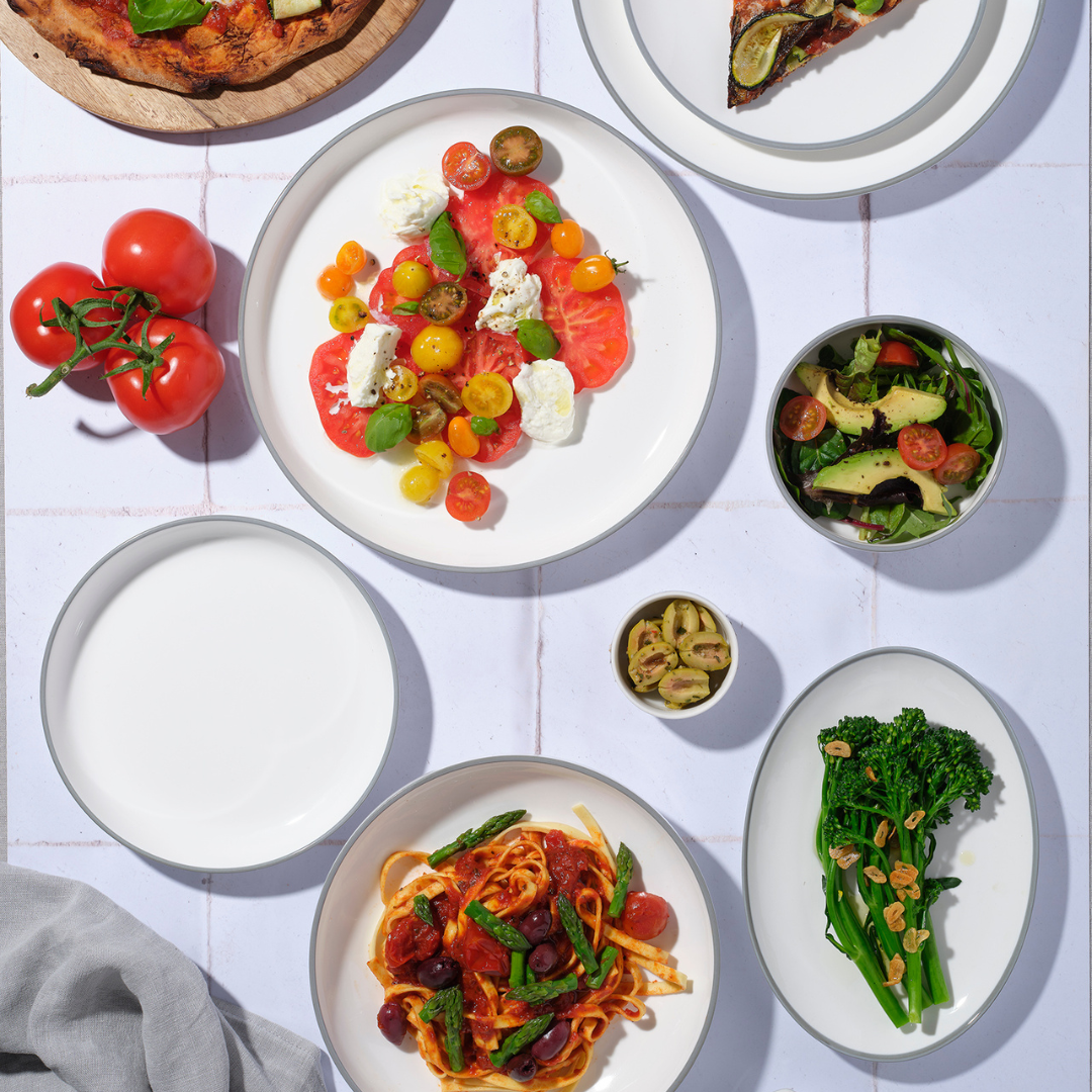 Core Round Coupe Plate Grey Rim 200mm