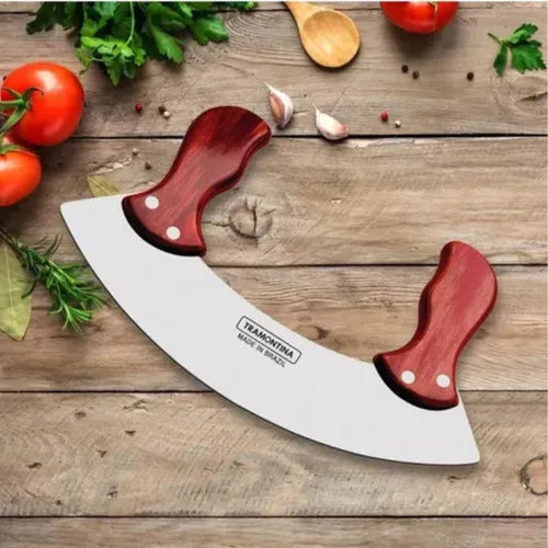 Mezzaluna Polywood Mincing Knife Red 250mm