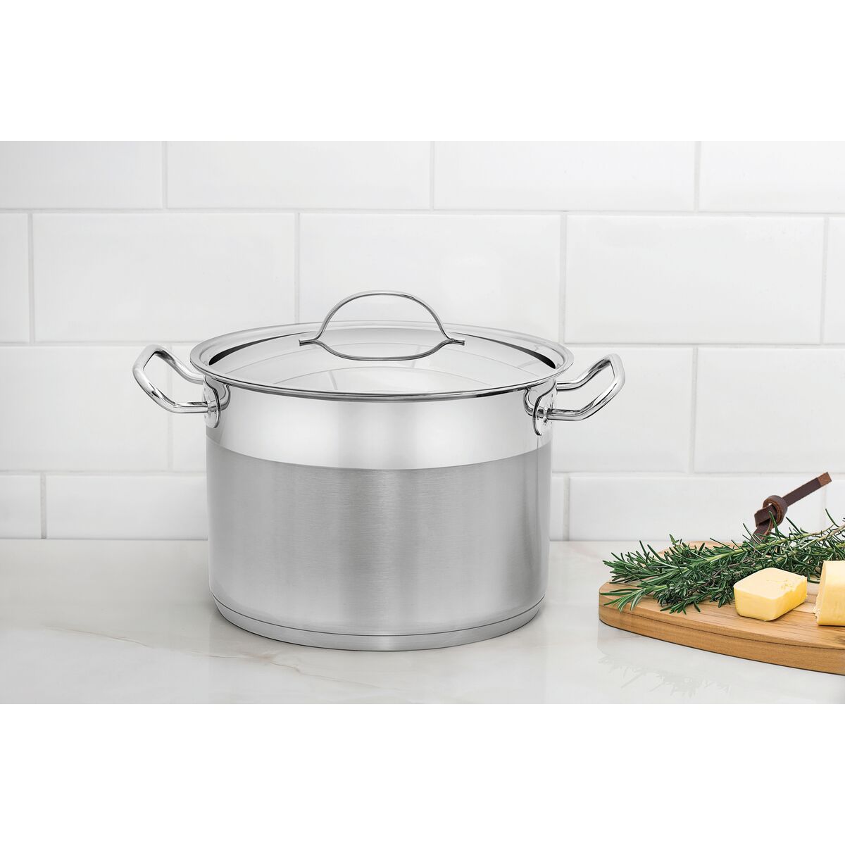 TM62625/201 Tramontina Professional Stock Pot with Lid Stainless Steel 200mm Tomkin Australia Hospitality Supplies
