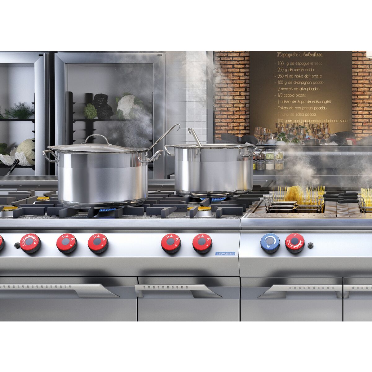 TM62648/283 Tramontina Professional Deep Stock Pot Stainless Steel 280mm Tomkin Australia Hospitality Supplies