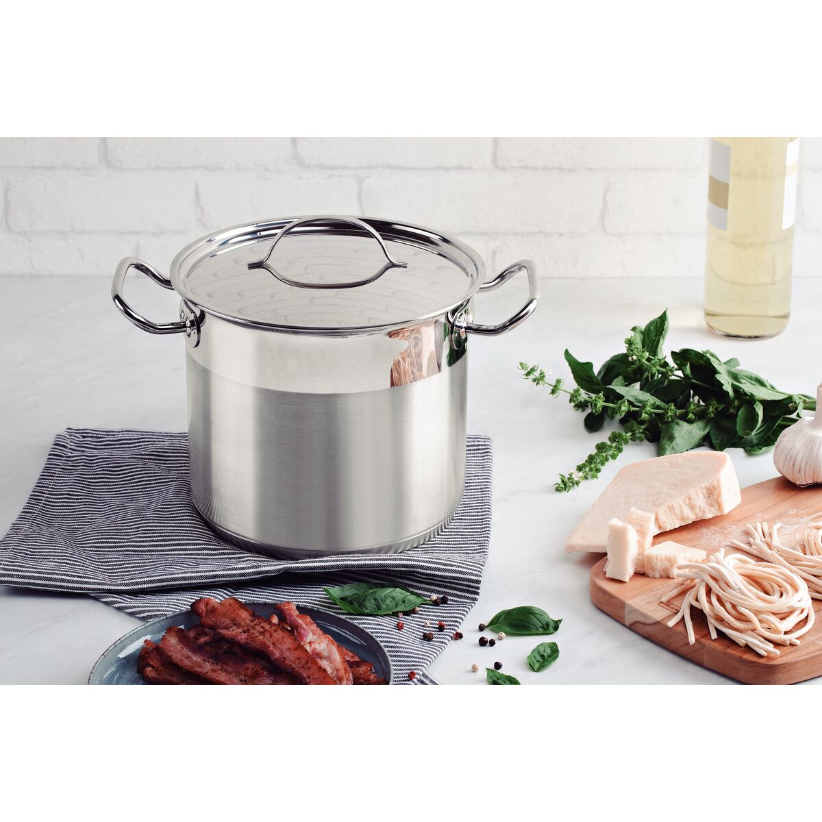 TM62648/203 Tramontina Professional Deep Stock Pot Stainless Steel 200mm Tomkin Australia Hospitality Supplies