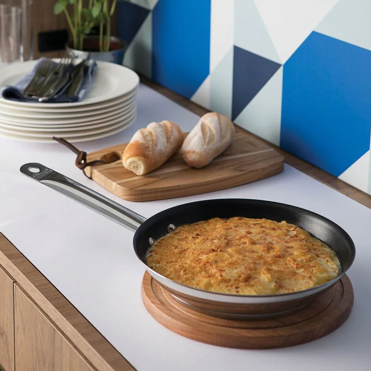 Professional Frypan Non-Stick Stainless Steel 260x55mm / 2.0Lt