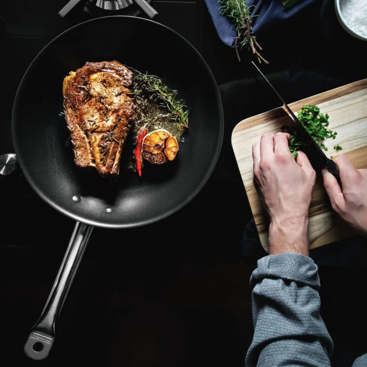 Professional Frypan Non-Stick Stainless Steel 260x55mm / 2.0Lt