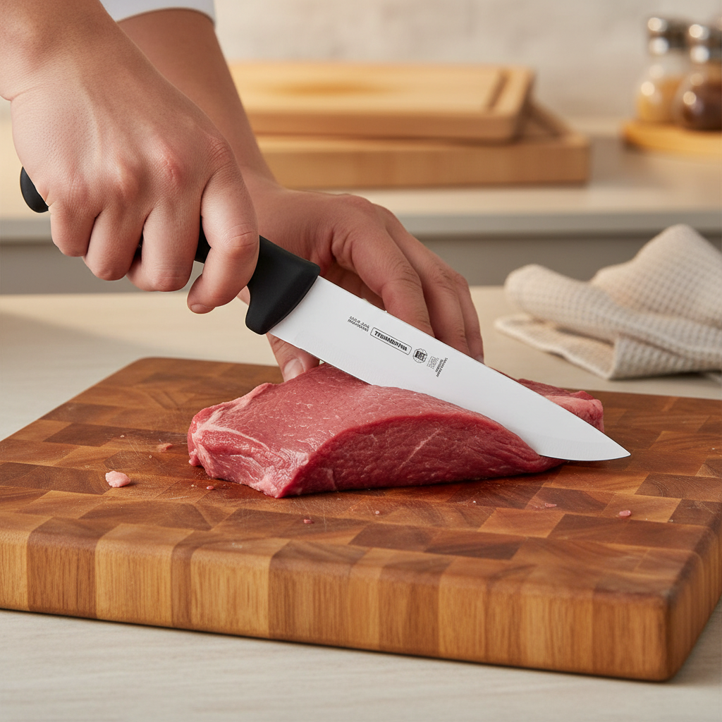 Professional Master Black Butcher Knife Straight Back 150mm