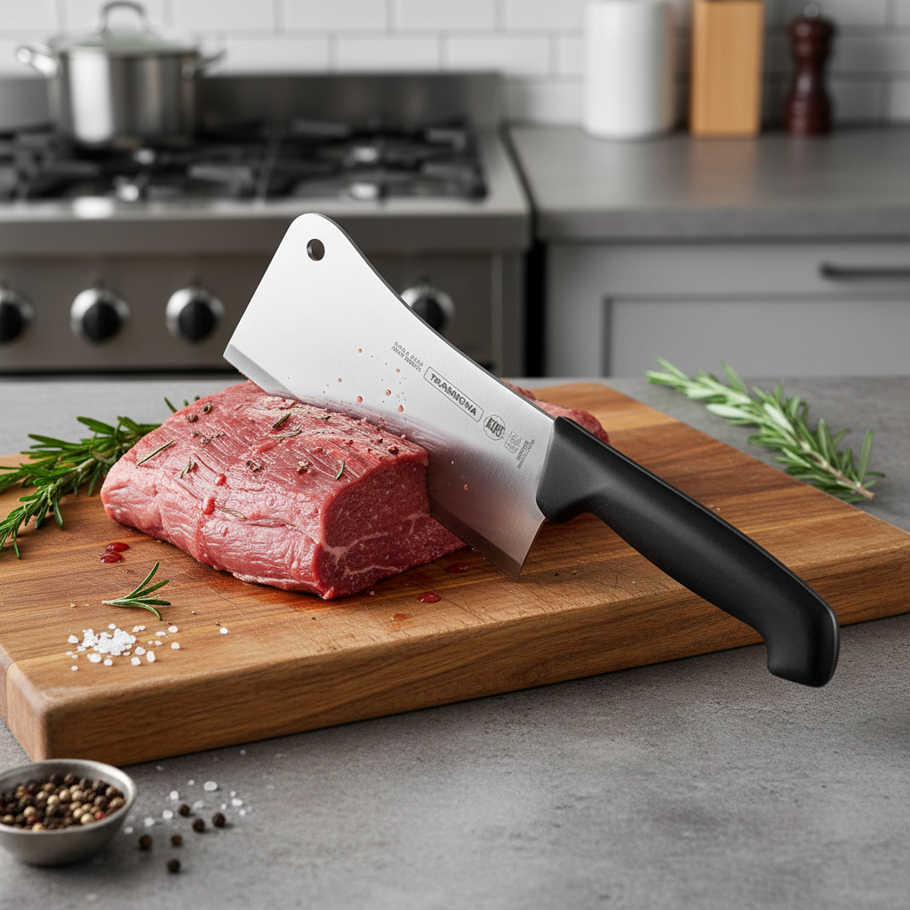 Professional Master Black Handle Heavy Kitchen Cleaver 150mm