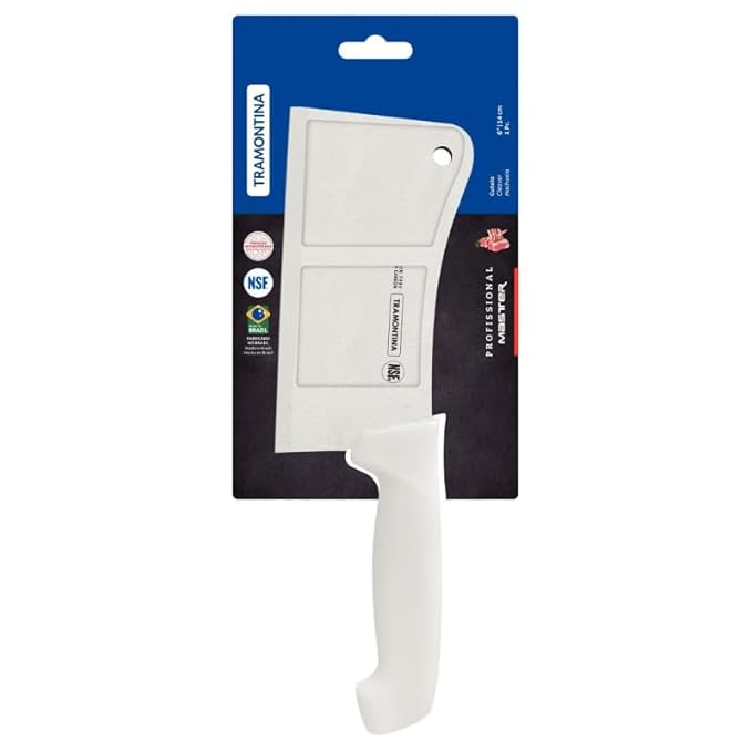 Professional Master Cleaver Curved Wide Blade White 152mm