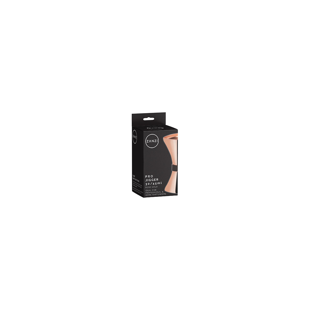 Z0553 Zanzi Pro-Jigger 30/45ml Rose Gold Packaging Tomkin Australia Hospitality Supplies