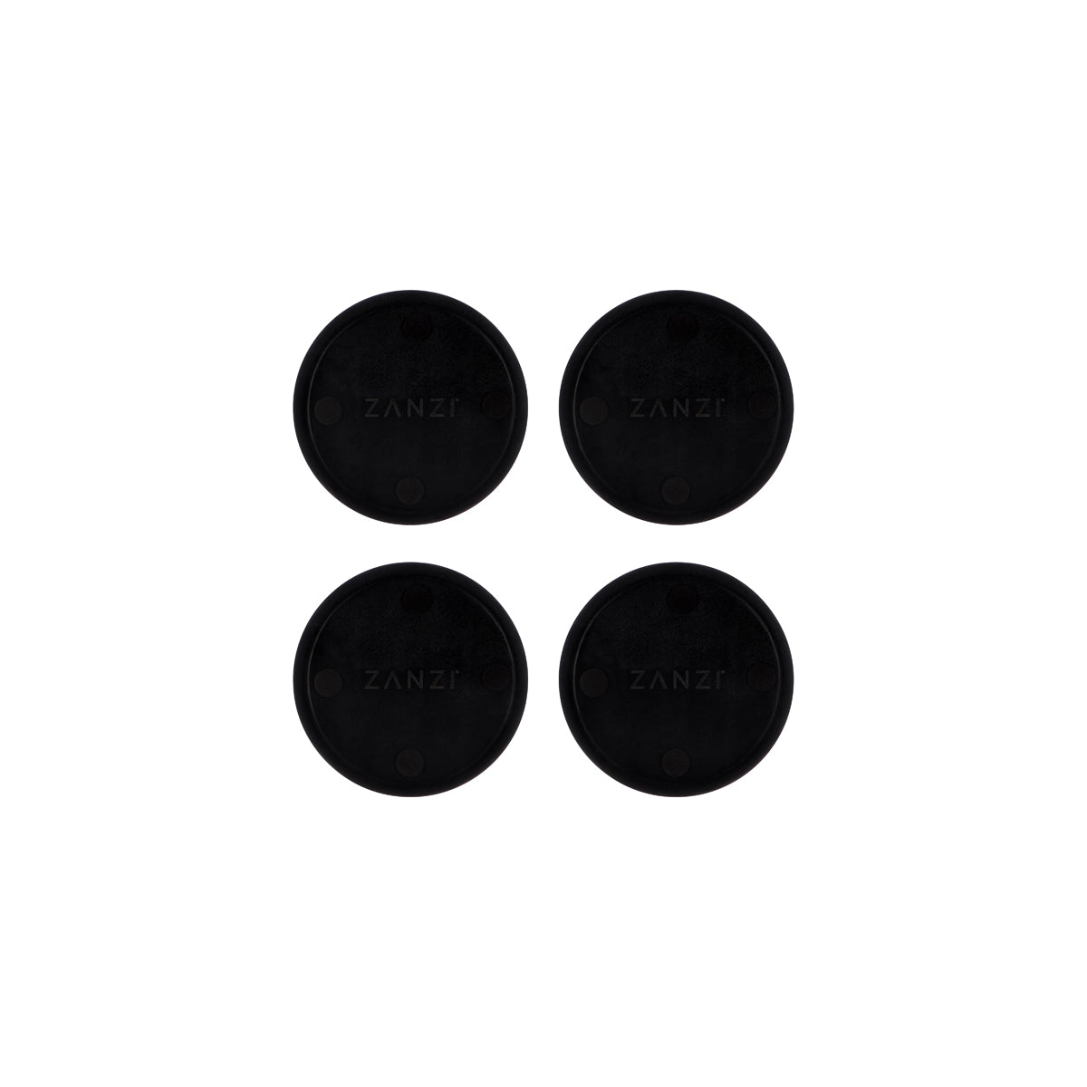 Z9032 Zanzi Round Coaster Black Marble 4pc Set 100x15mm Tomkin Australia Hospitality Supplies