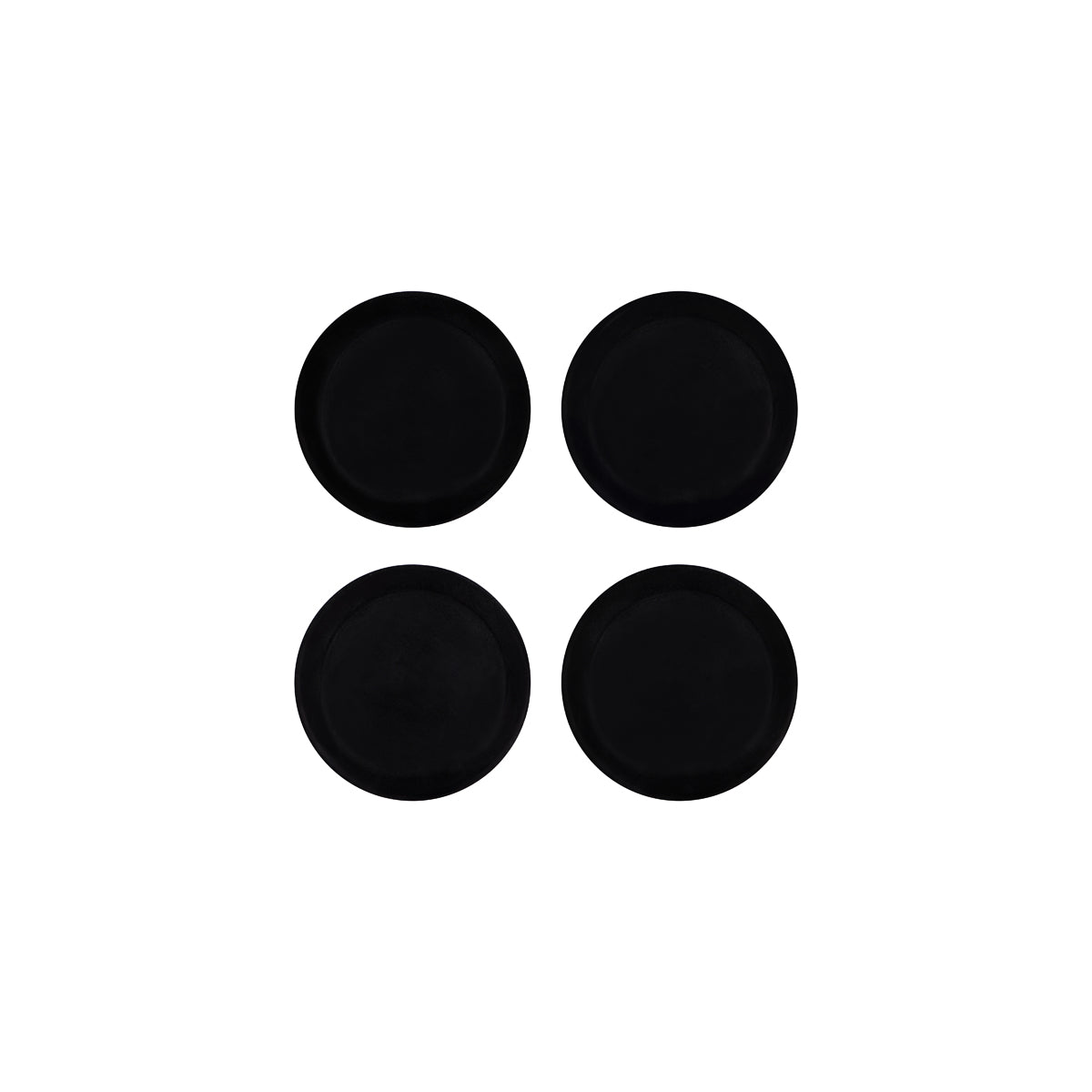 Z9032 Zanzi Round Coaster Black Marble 4pc Set 100x15mm Tomkin Australia Hospitality Supplies 