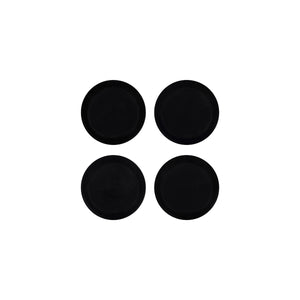 Round Coaster Black Marble 4pc Set 100x15mm