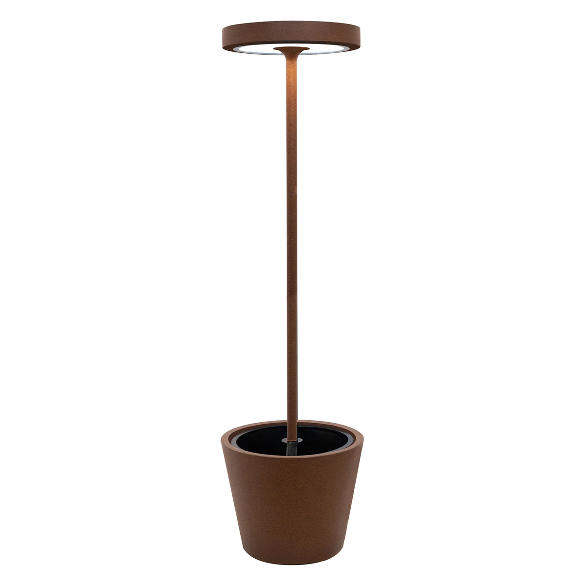 Poldina Reverso L Sage Corten LED Floor Lamp With Vase