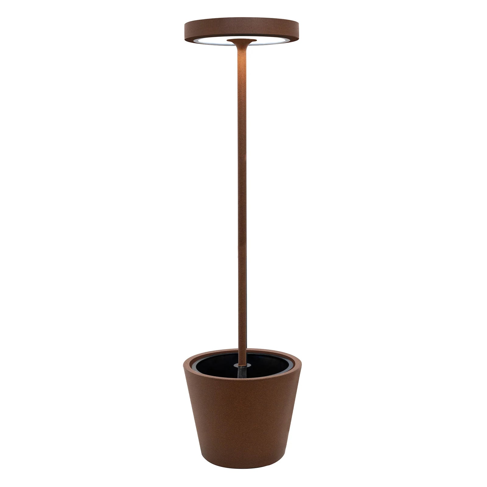 Poldina Reverso L Sage Corten LED Floor Lamp With Vase
