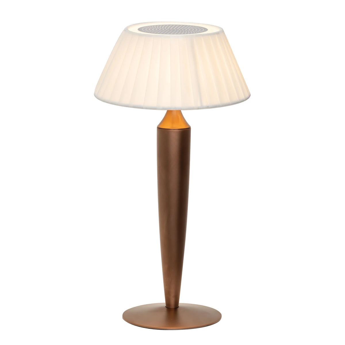 Flaminia Matt Bronze + Ivory Lampshade LED Table Lamp