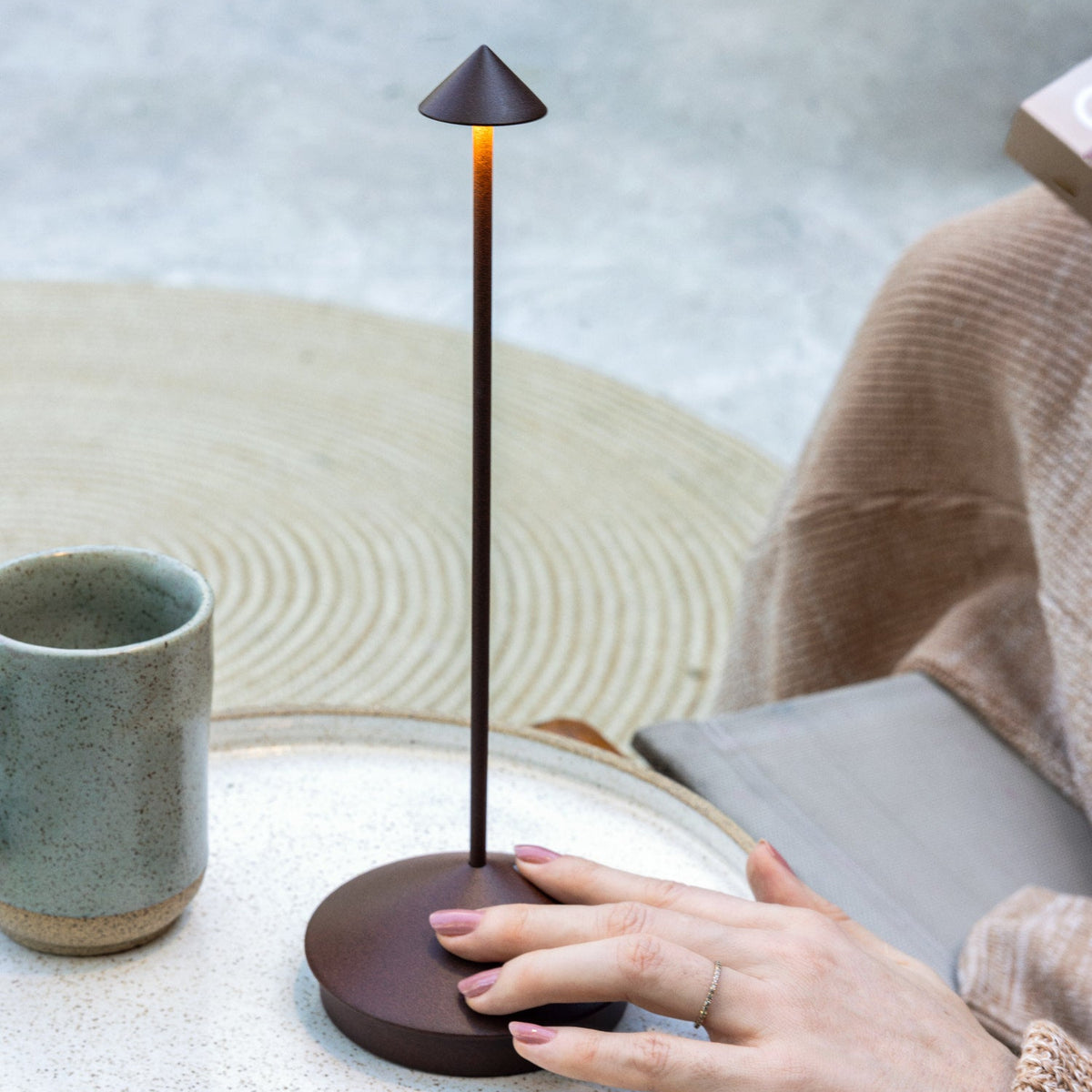 Pina Pro Painted Matt Rust LED Table Lamp