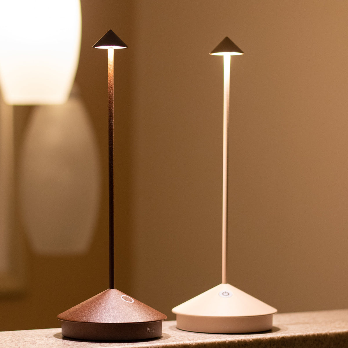 Pina Pro Painted Matt Rust LED Table Lamp