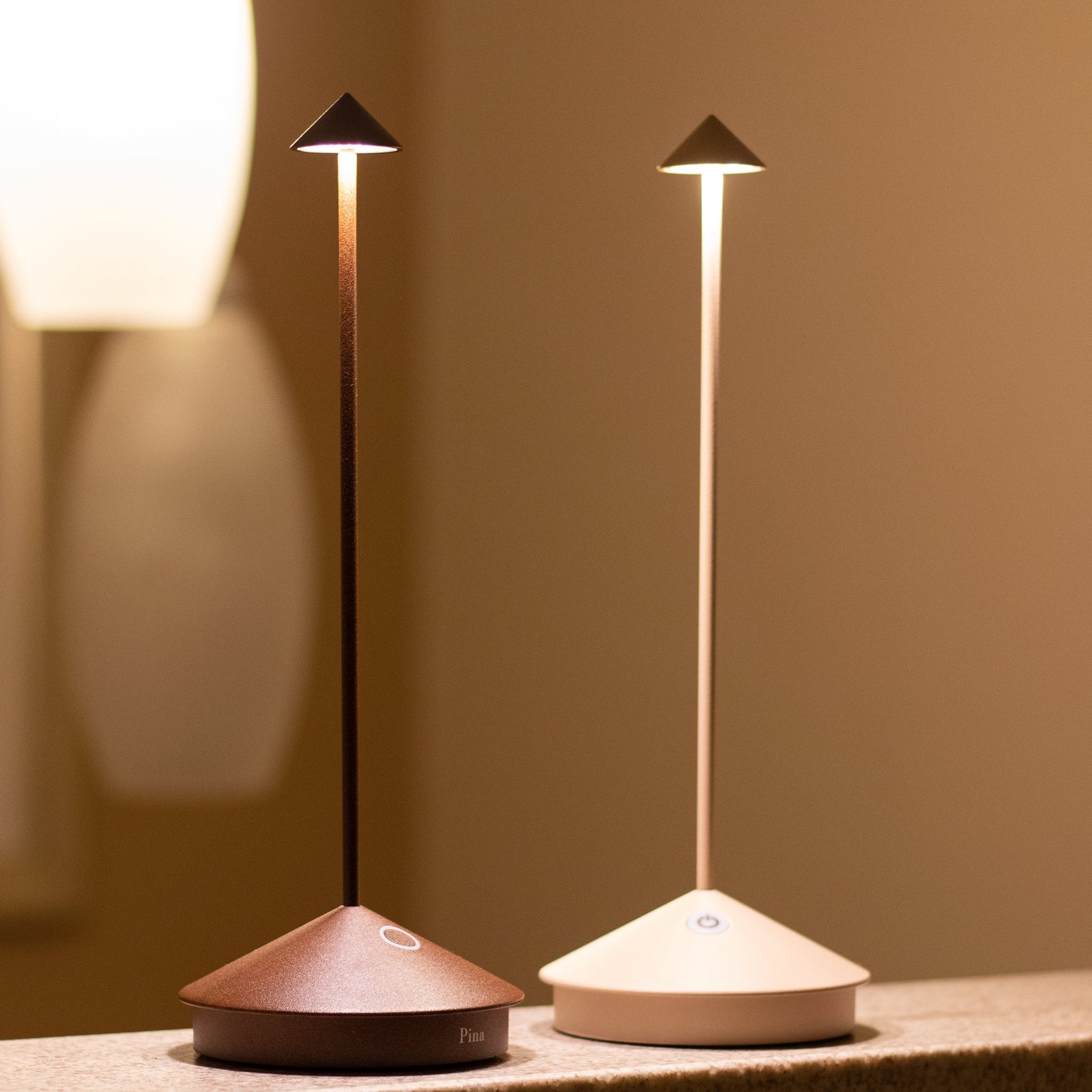 Pina Pro Painted Dark Grey LED Table Lamp