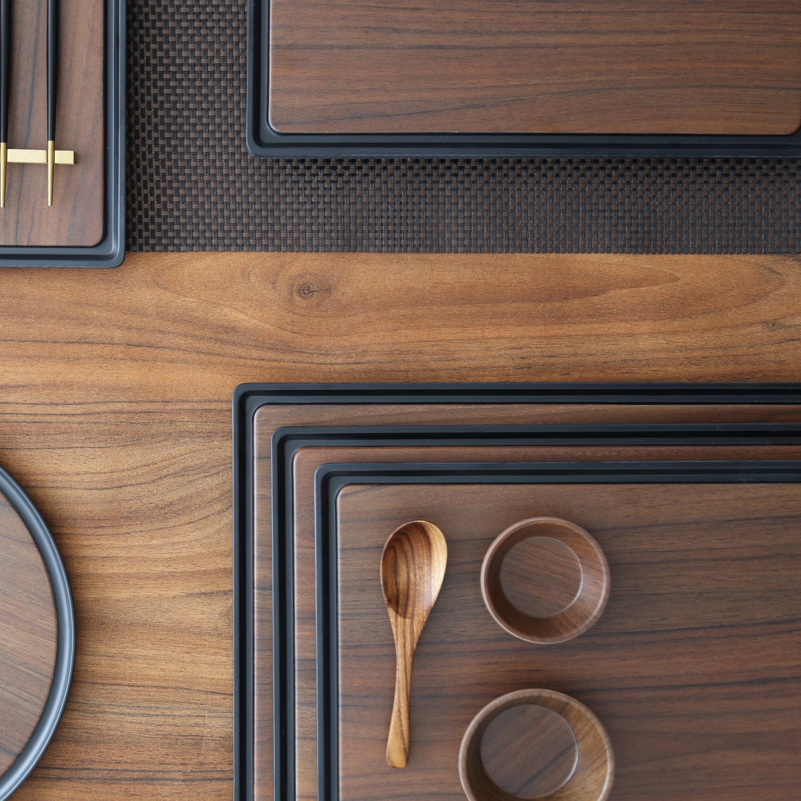 46623 Zicco Zicco Melamine Contempo Dark Rectanglar Tray 350x260x15mm Tomkin Australia Hospitality Supplies