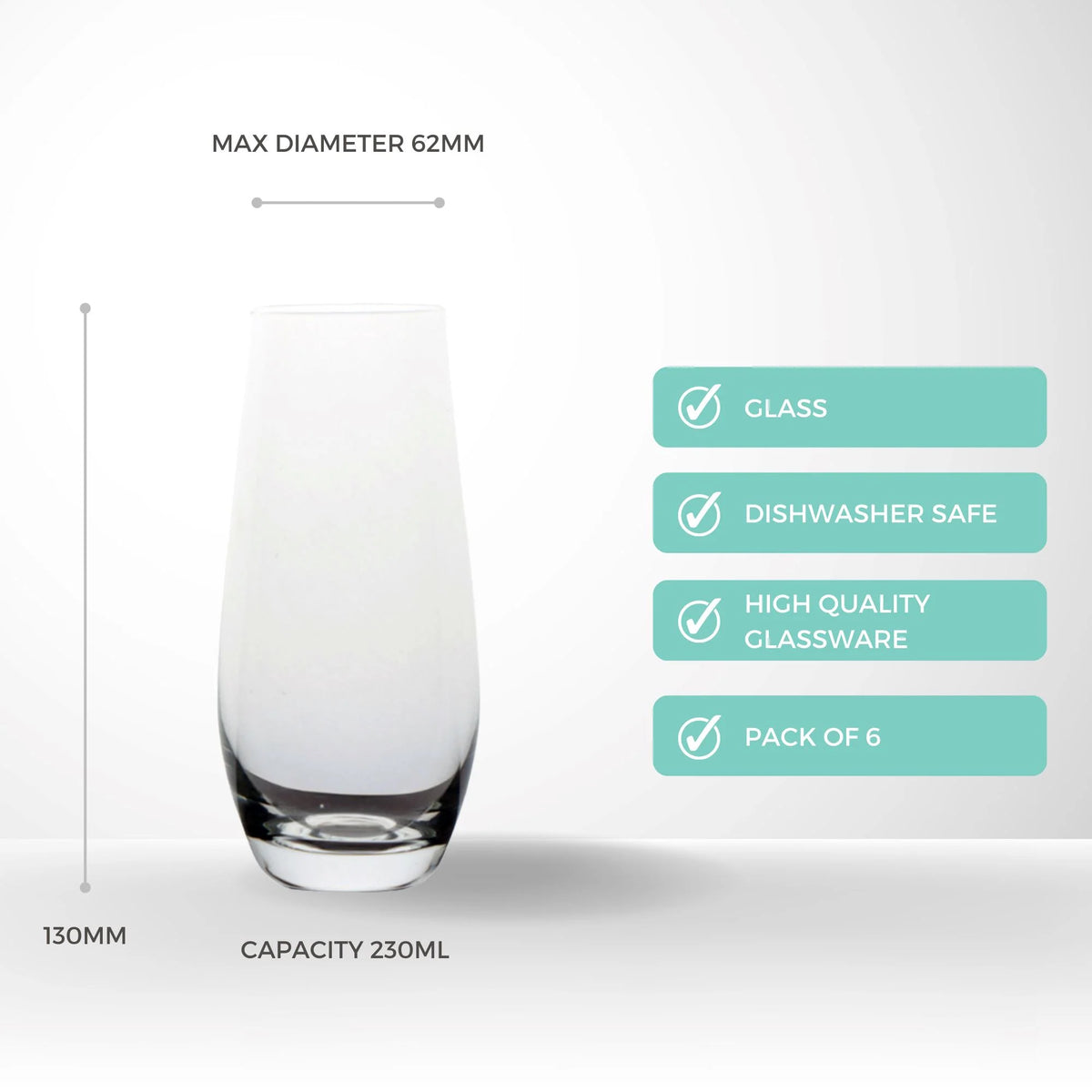 Stemless Champagne Glass 230ml