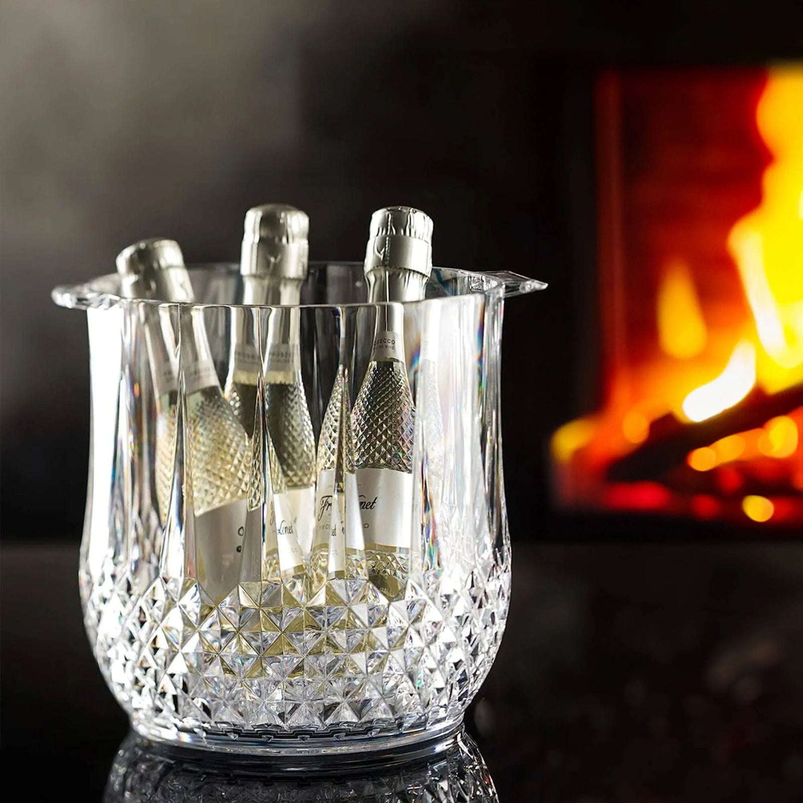 DS8334 D-Still Cut Crystal Ice Bucket Polycarbonate 5.2L Tomkin Australia Hospitality Supplies