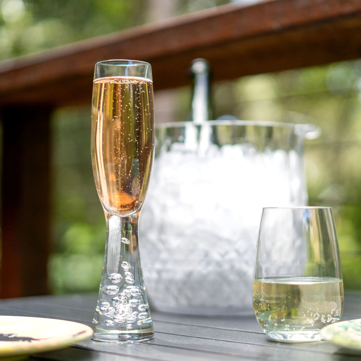 Champagne Flute Bubble Base Polycarbonate 180ml