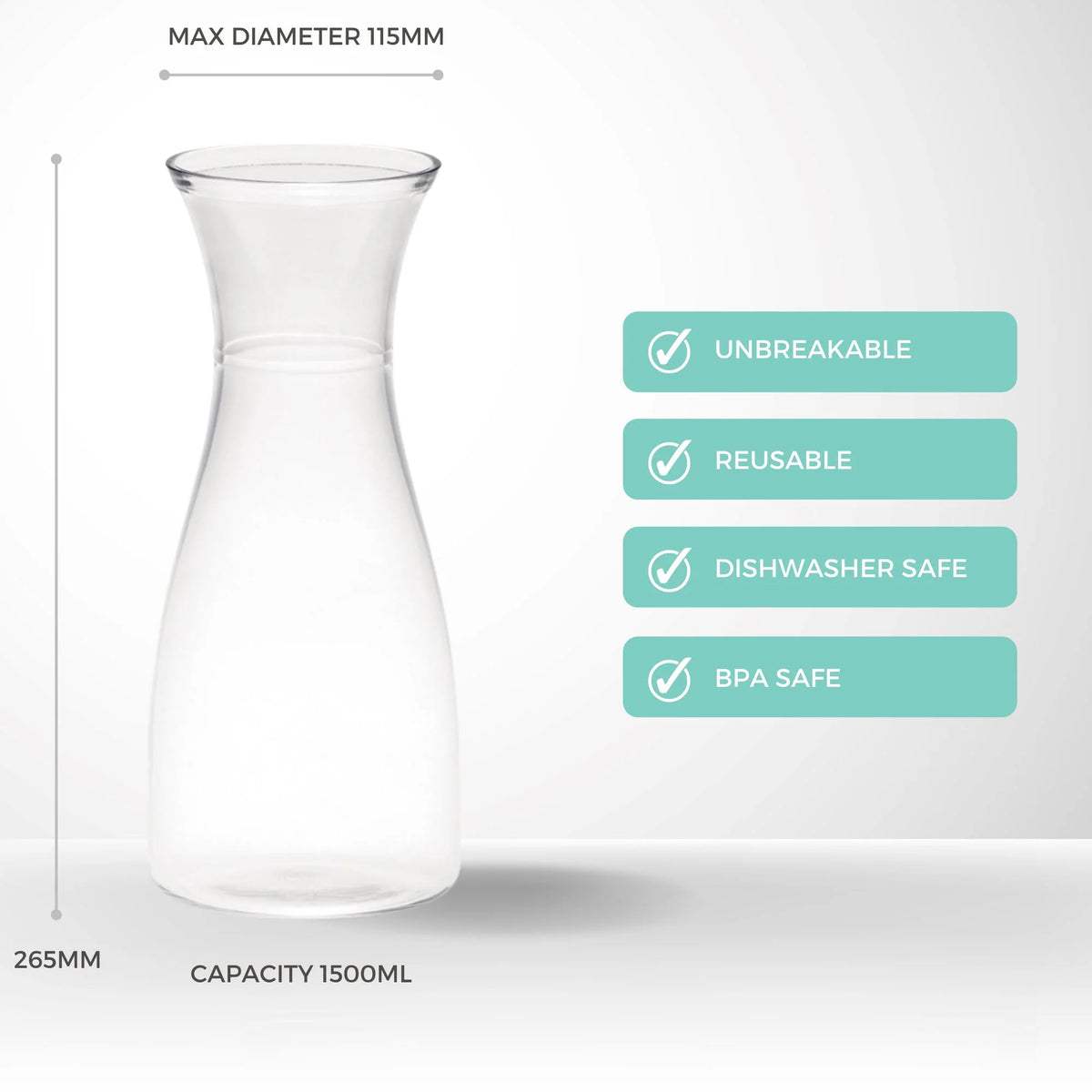 Essentials Water Decanter Polycarbonate 1.5L