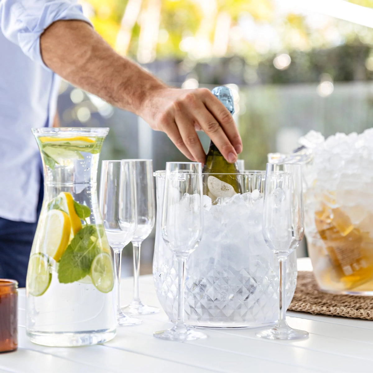 Cut Crystal Ice Bucket Polycarbonate 5.2L