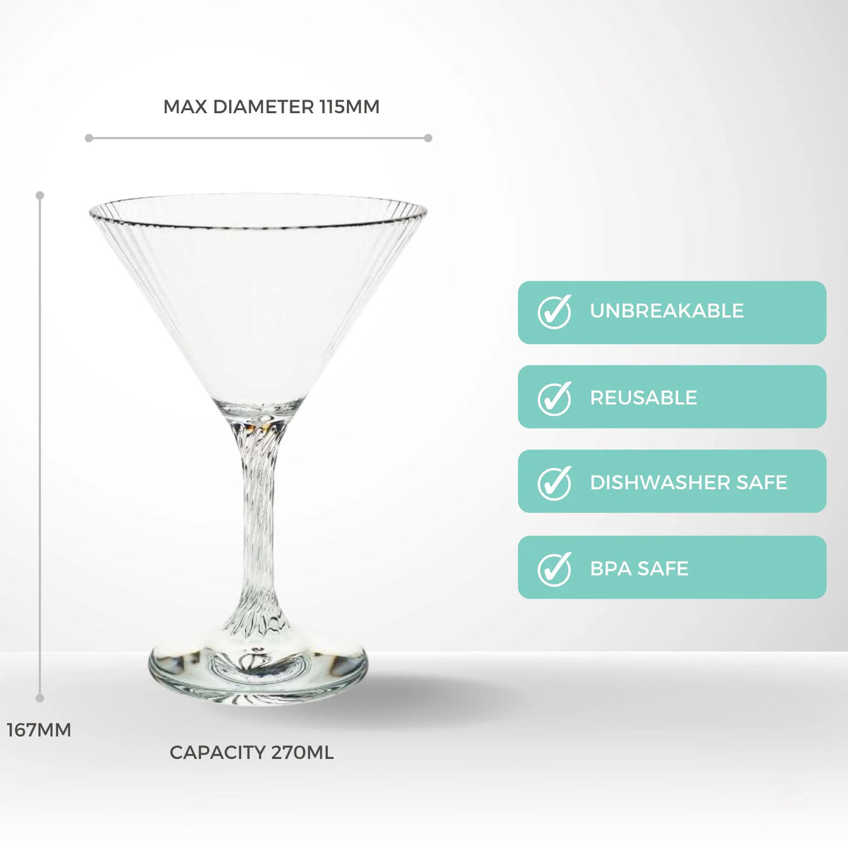 Bamboo Martini Polycarbonate 285ml