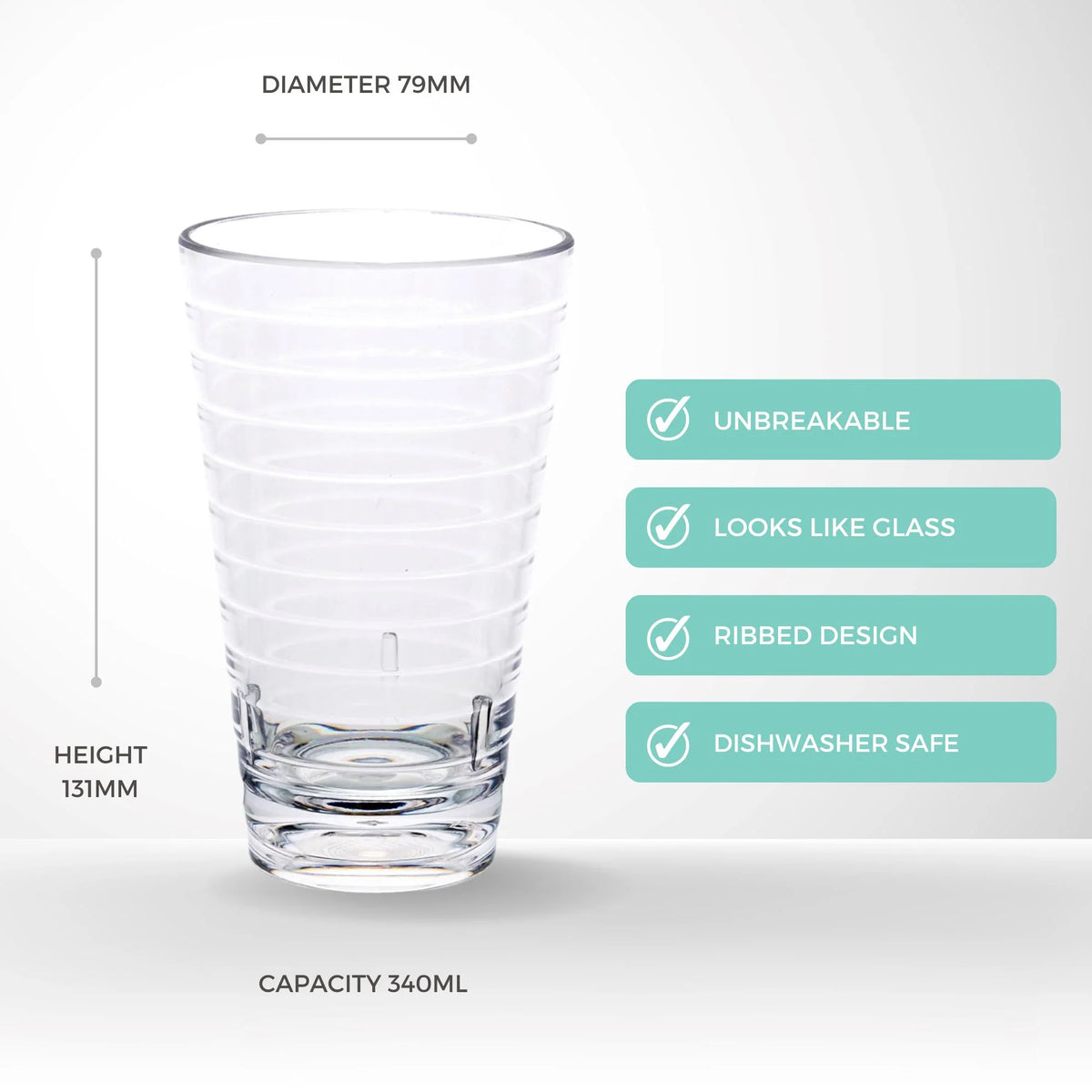 Essentials Stackable Highball Polycarbonate 340ml