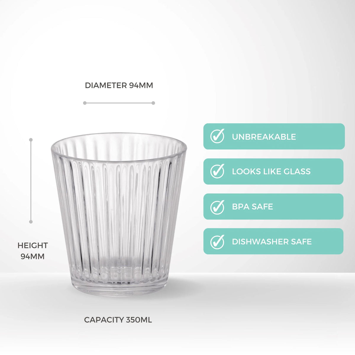 Bamboo Stackable Tumbler Polycarbonate 350ml