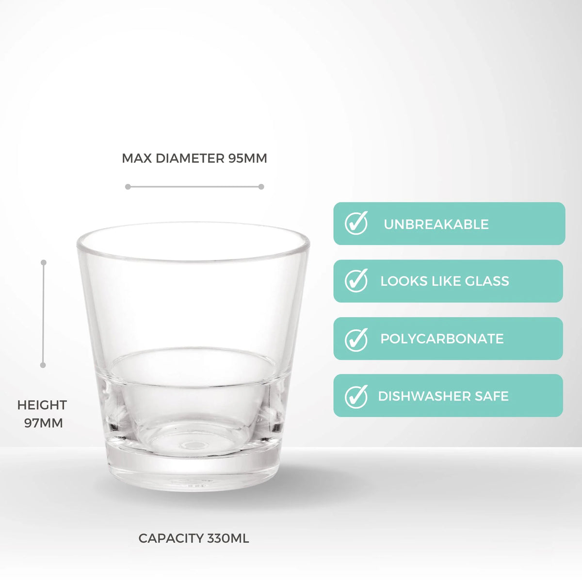 Essentials Stackable Tumbler Polycarbonate 330ml