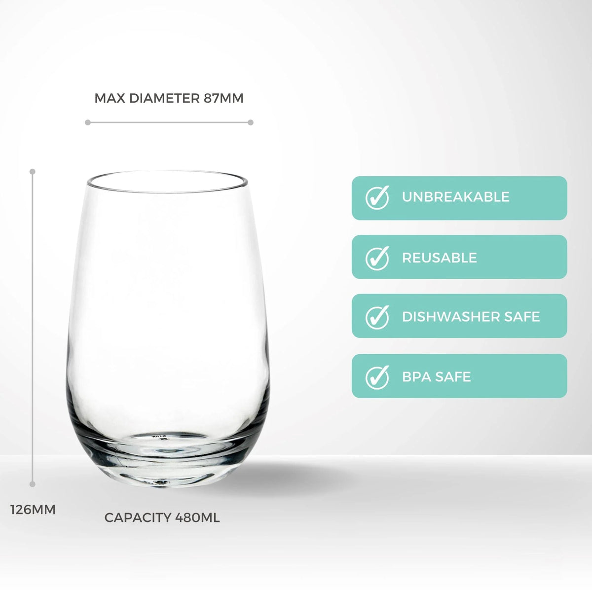 Essentials Stemless Wine Polycarbonate 480ml