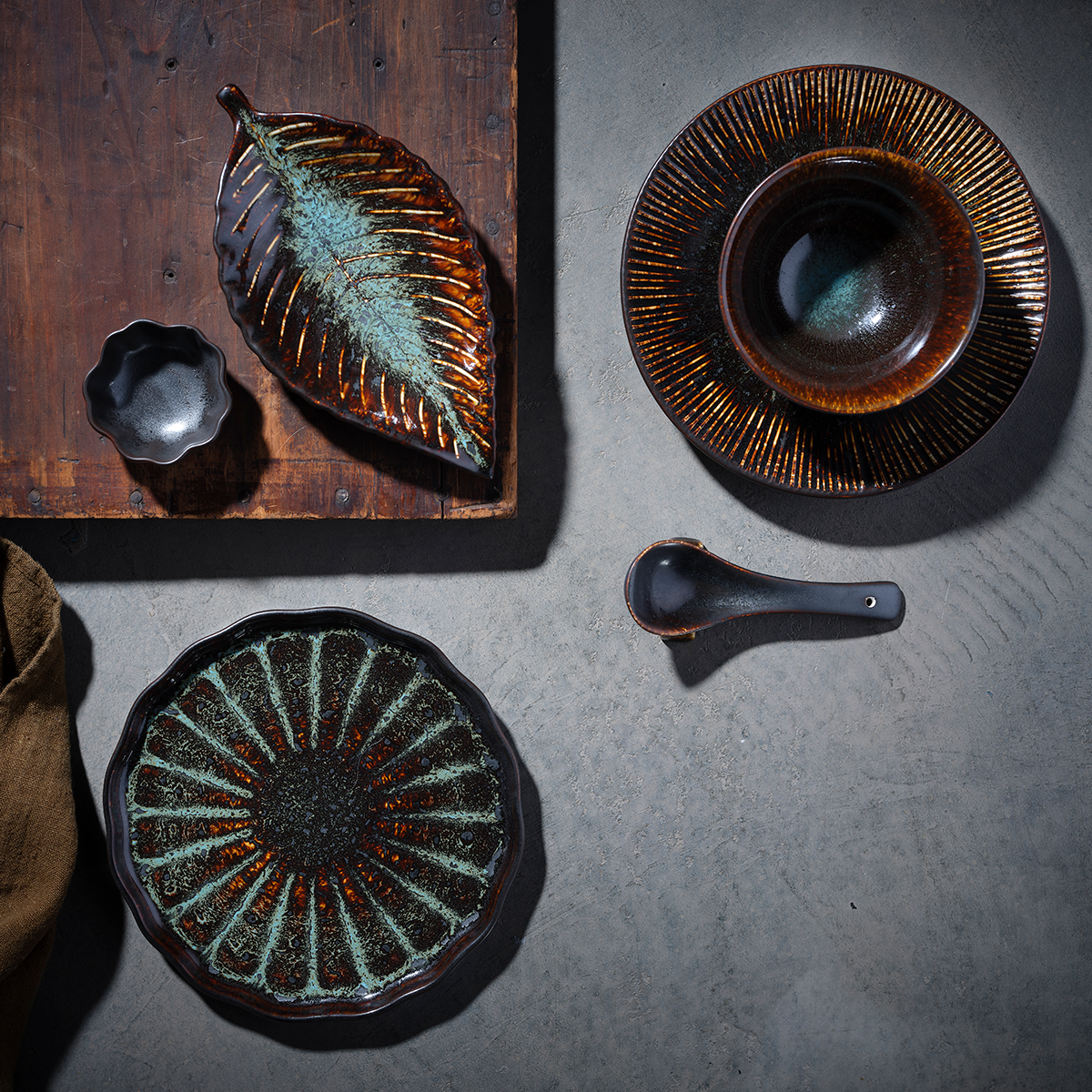 902214 Tablekraft Fusion Dipping Bowl 110x59mm Patina Tomkin Australia Hospitality Supplies