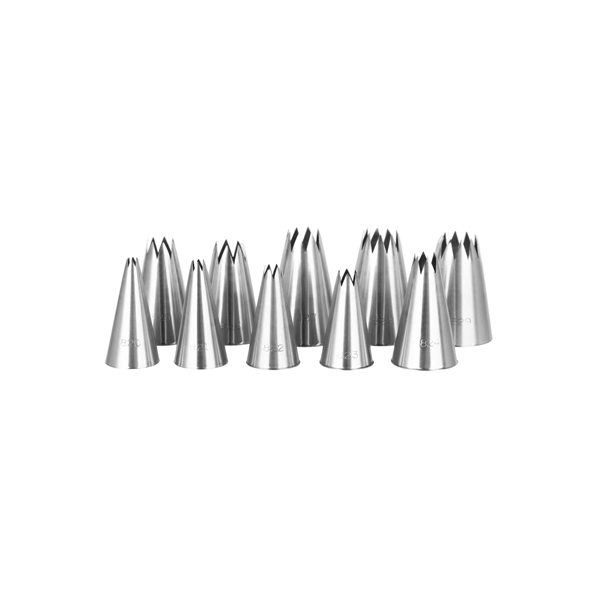 00420-9S Ateco Tube Star 10pc Tomkin Australia Hospitality Supplies