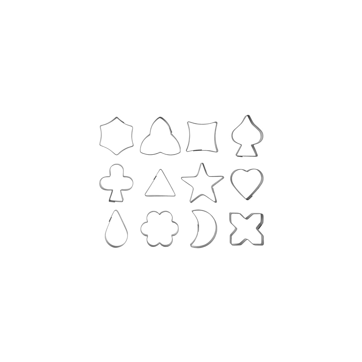 01950 Chef Inox Cutter Set Aspic 12pc 35mm Tomkin Australia Hospitality Supplies