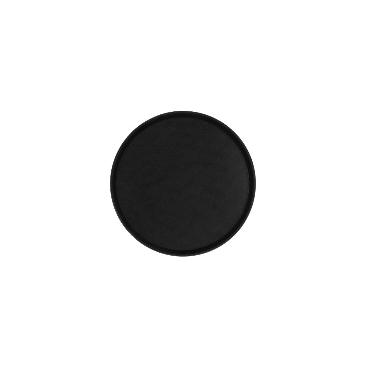 04291 Chef Inox Round Tray Non-Slip Plastic Black 280mm Tomkin Australia Hospitality Supplies