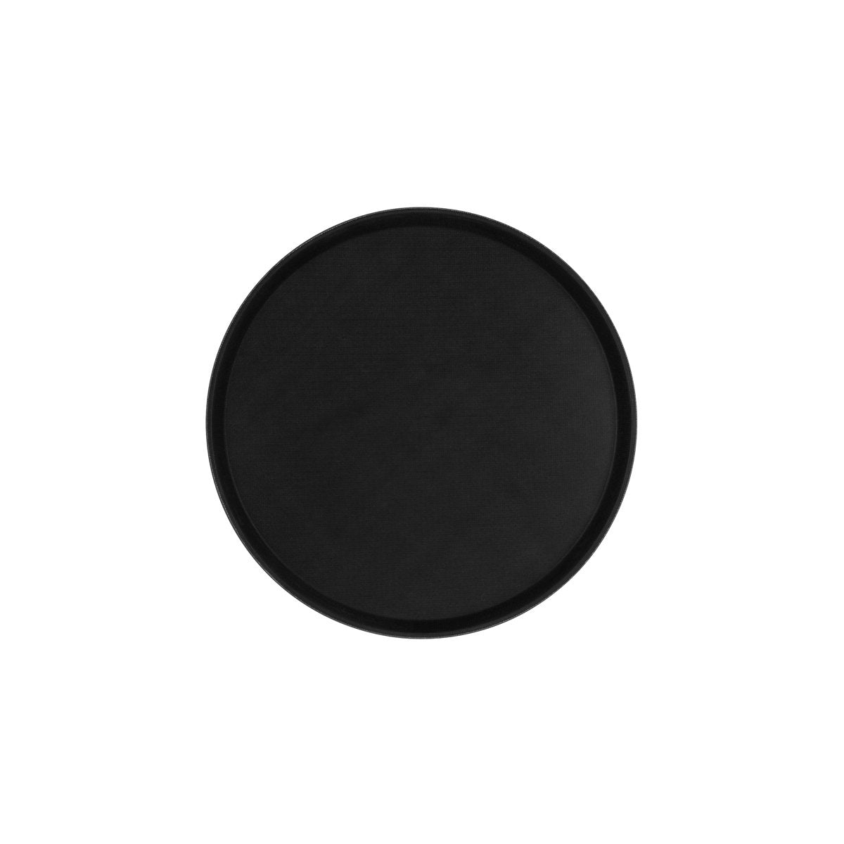 04292 Chef Inox Round Tray Non-Slip Plastic Black 350mm Tomkin Australia Hospitality Supplies