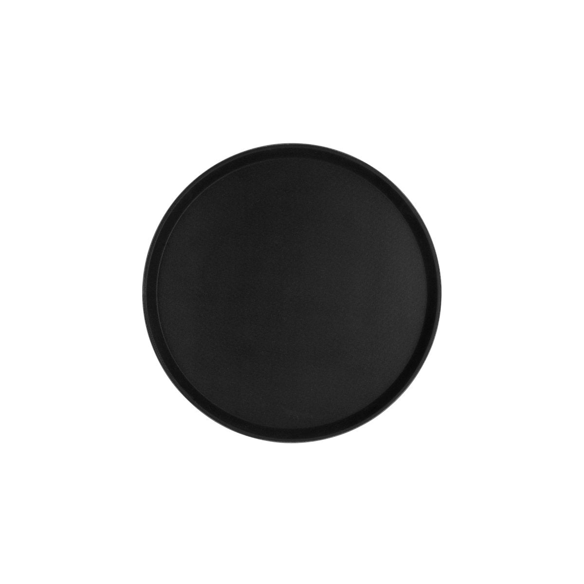 04295 Chef Inox Round Tray Non-Slip Fibreglass Black 350mm Tomkin Australia Hospitality Supplies