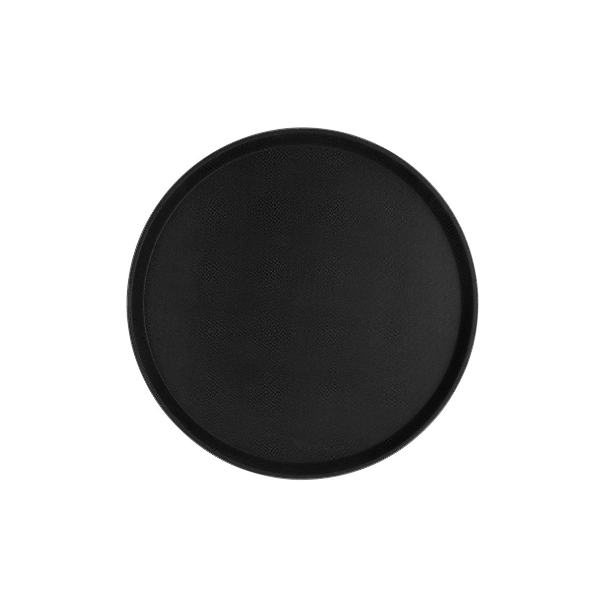04296 Chef Inox Round Tray Non-Slip Fibreglass Black 400mm Tomkin Australia Hospitality Supplies