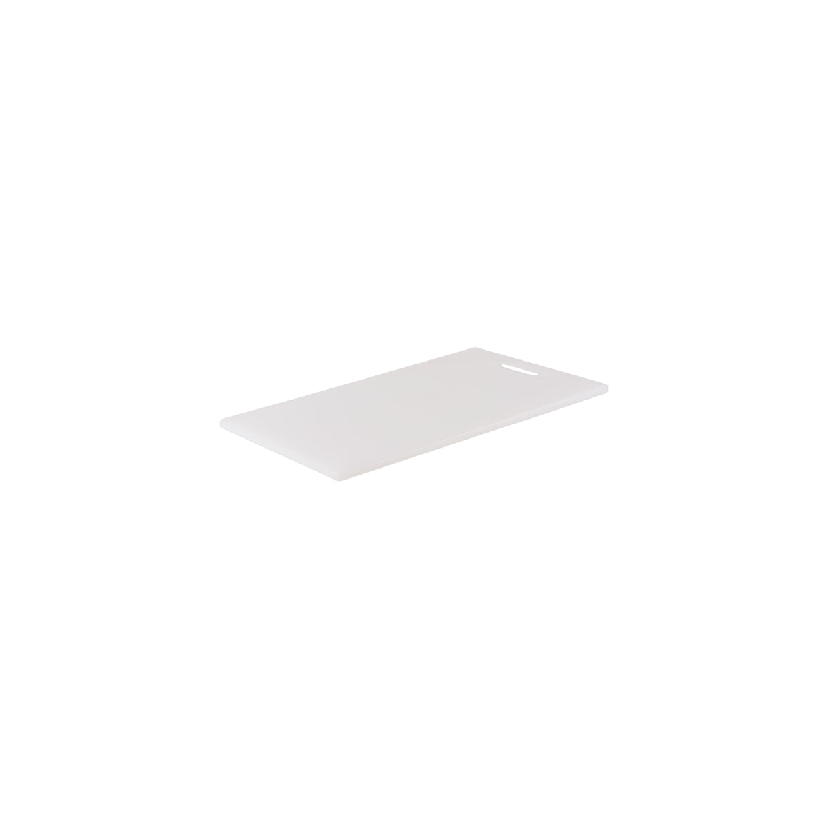 04311 Chef Inox Cutting Board Polyethylene White with Handle 200x270x12mm Tomkin Australia Hospitality Supplies