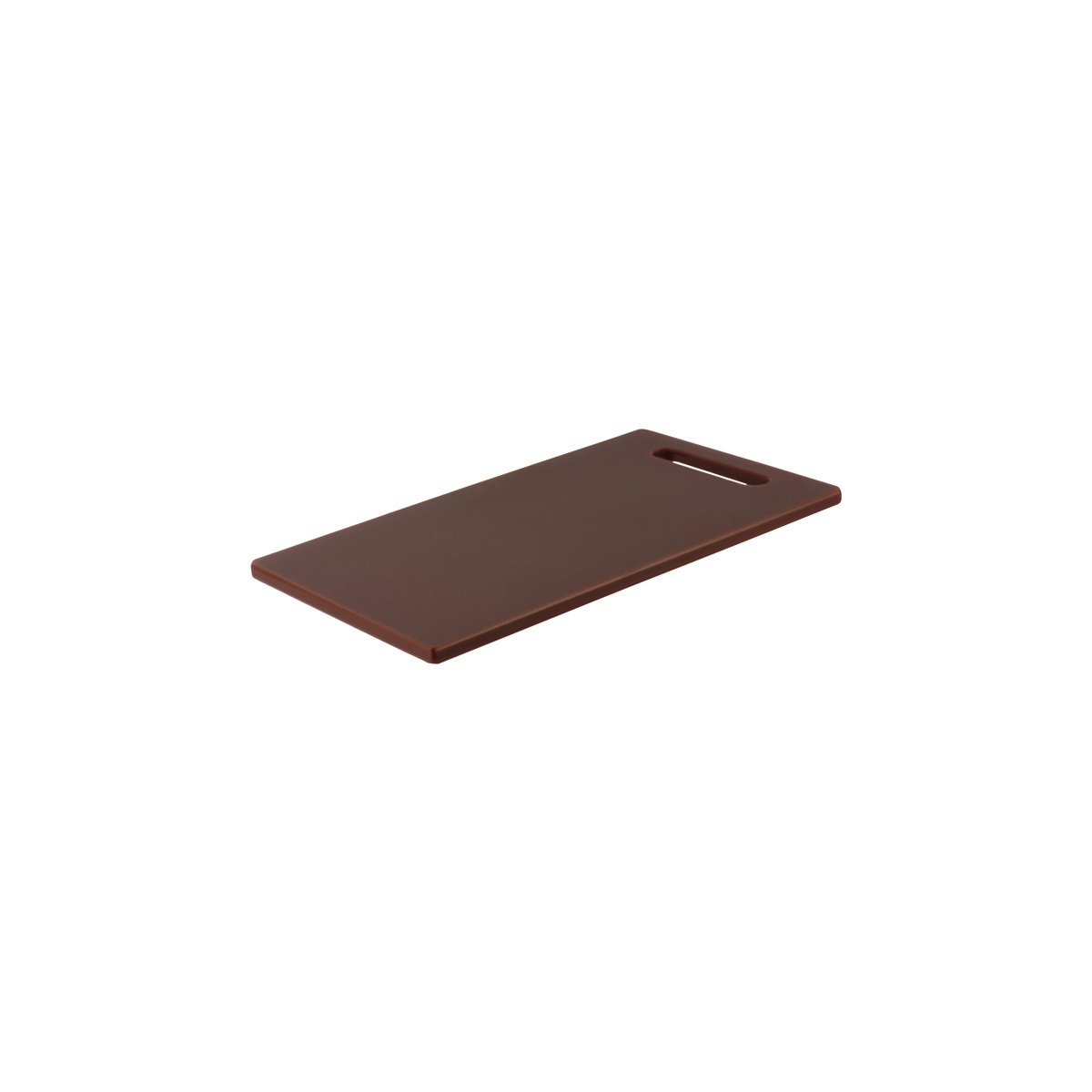 04341 Chef Inox Cutting Board Polyethylene Brown with Handle 230x380x12mm Tomkin Australia Hospitality Supplies
