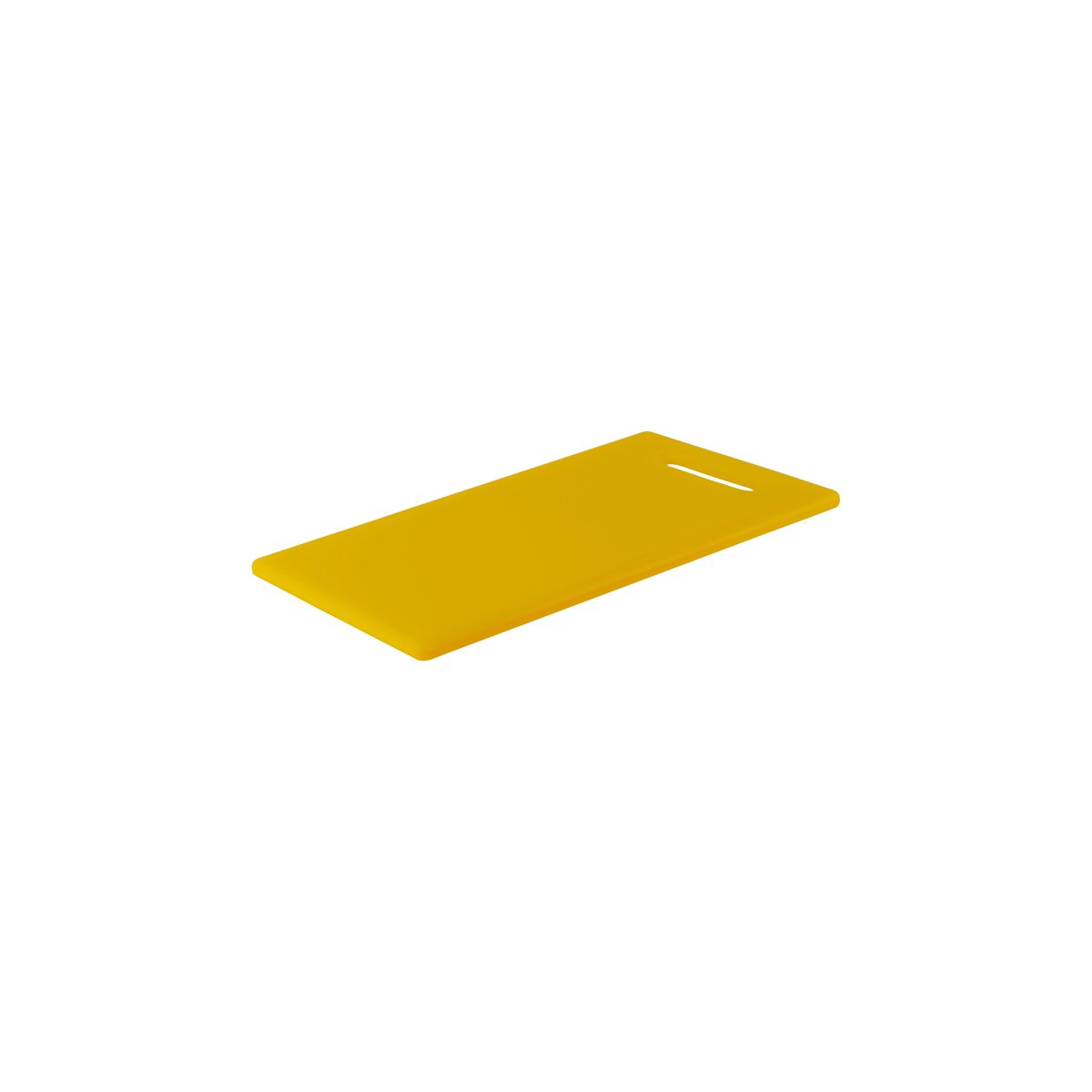 04344 Chef Inox Cutting Board Polyethylene Yellow with Handle 230x380x12mm Tomkin Australia Hospitality Supplies