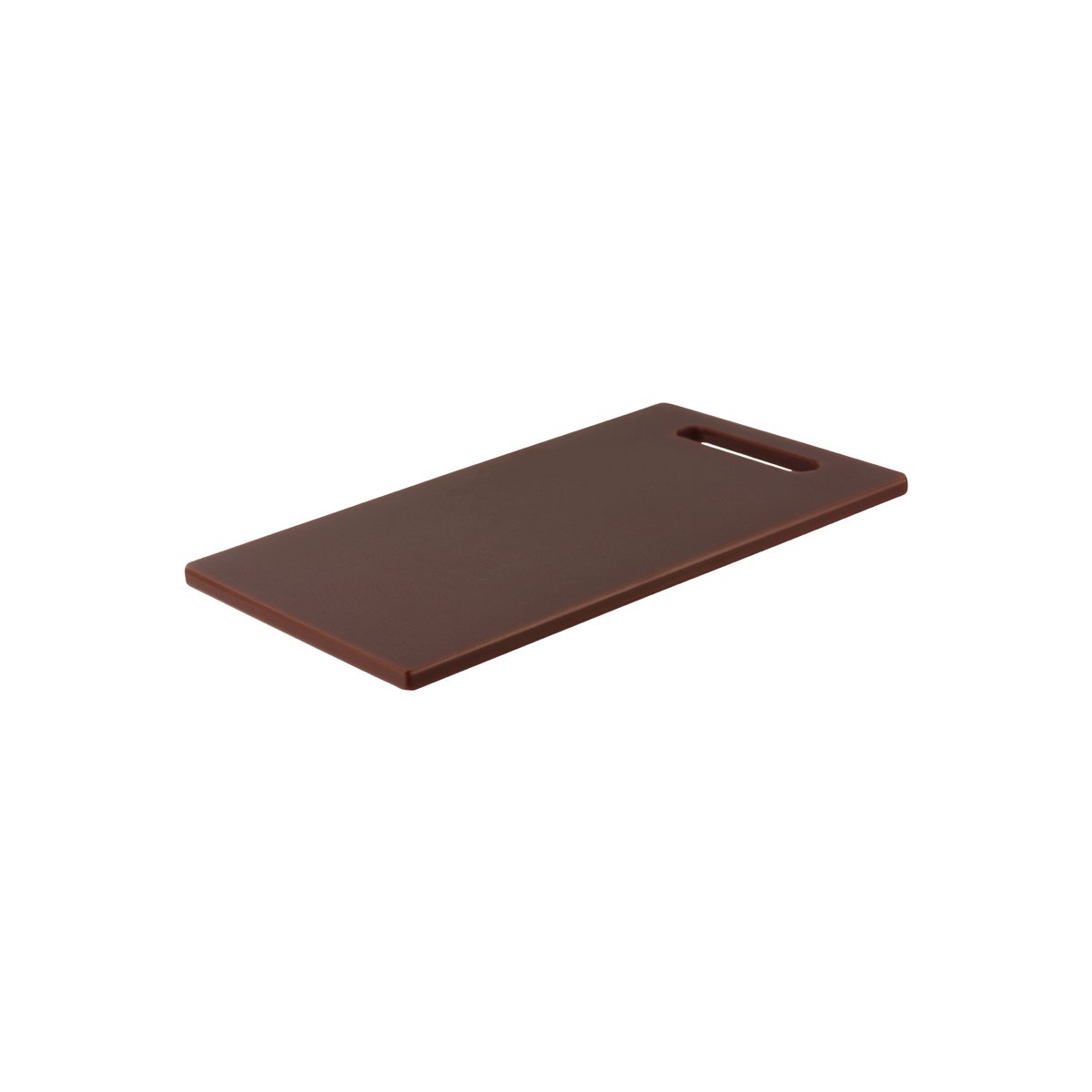 04346 Chef Inox Cutting Board Polyethylene Brown with Handle 300x450x12mm Tomkin Australia Hospitality Supplies