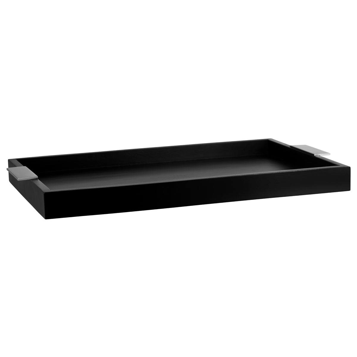 04505 Chef Inox Room Service Tray Dark Mangowood with Aluminium Handles 620x400x50mm Tomkin Australia Hospitality Supplies