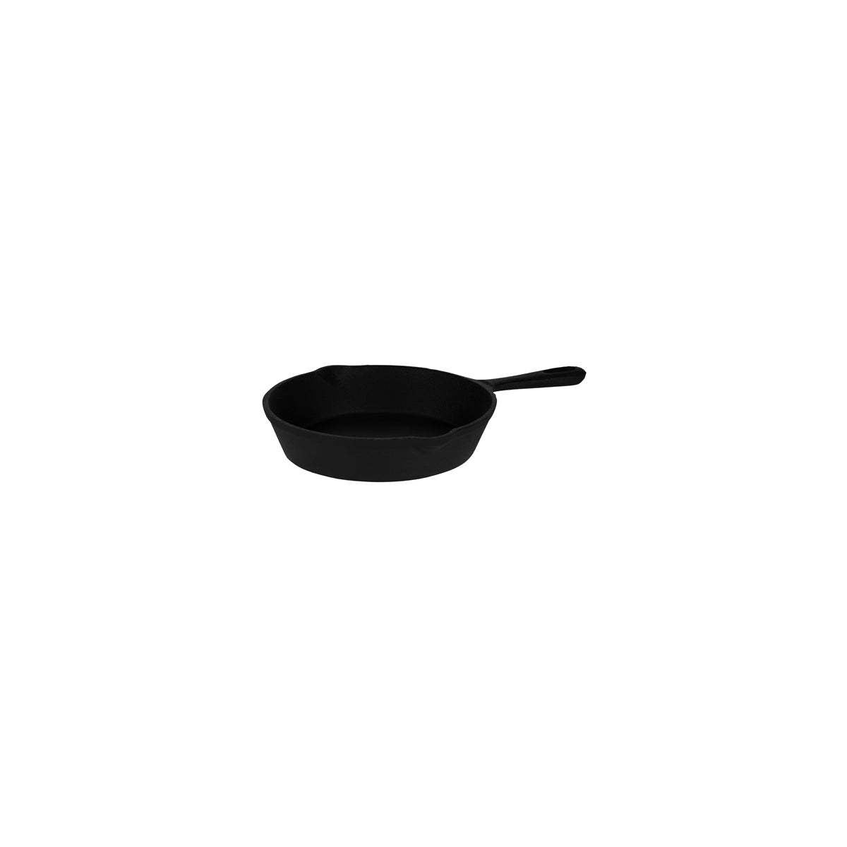 04640 Chef Inox Frypan Cast Iron Round with Spout 190x45mm Tomkin Australia Hospitality Supplies