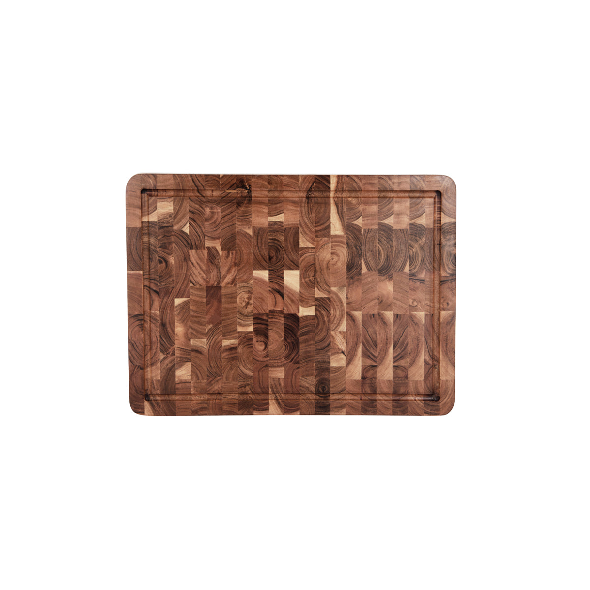 04763 Chef Inox Serve Acacia Butchers Block with Handles 510x380x40mm Tomkin Australia Hospitality Supplies