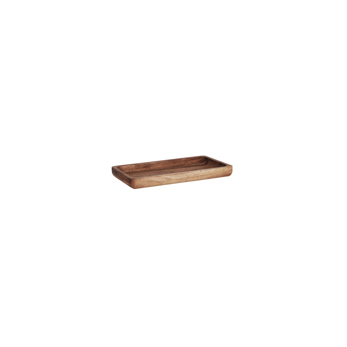 04765 Chef Inox Serve Acacia Rectangular Tray 254x140x25mm Tomkin Australia Hospitality Supplies